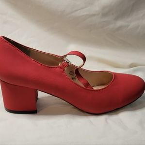 Chase & Chloe Brandi-1 Women's Chunky Block Heel with Mary Janes Strap Pump Shoe